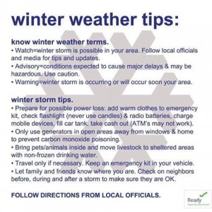 Prepare for severe weather with winter weather tips. This graphic image is part of the Winter Weather Safety Graphics collection.